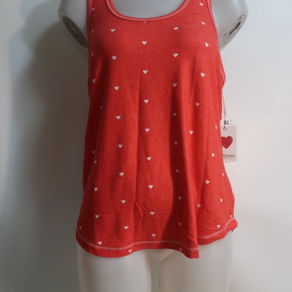 NWT Womens P. J Salvage Red, White Hearts Sweater Tank L - Picture 3 of 5